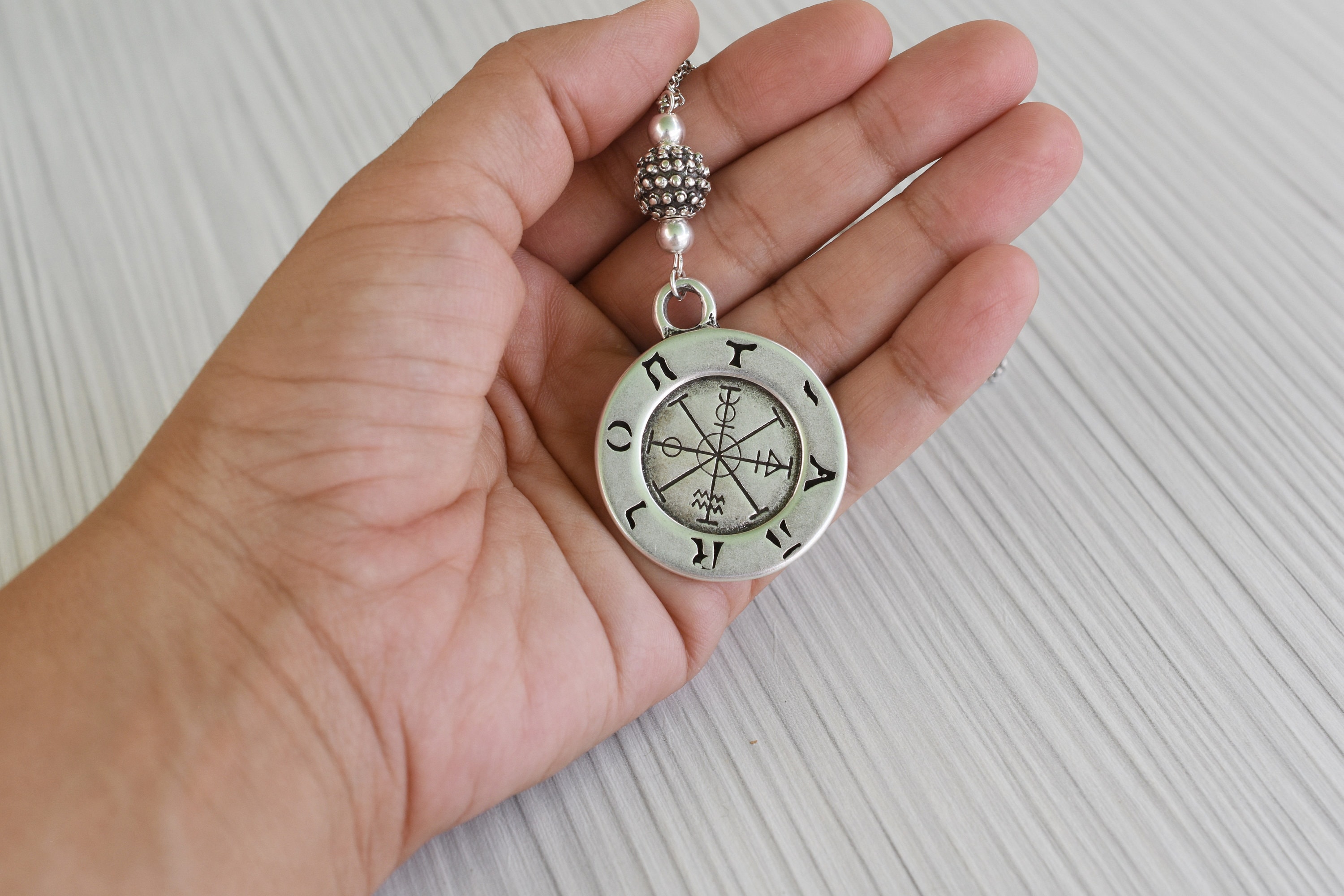 Replique of Ancient Greek WIND ROSE Coin Necklace Compass Etsy