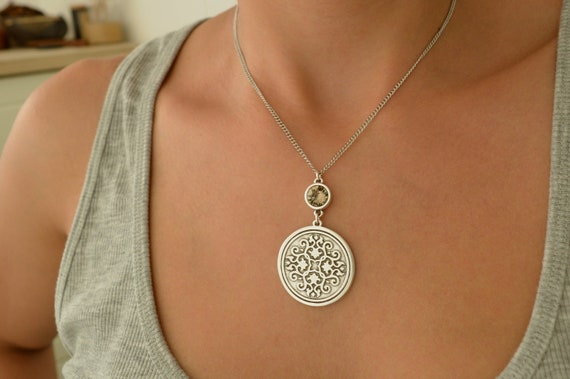 Swarovski sale coin necklace