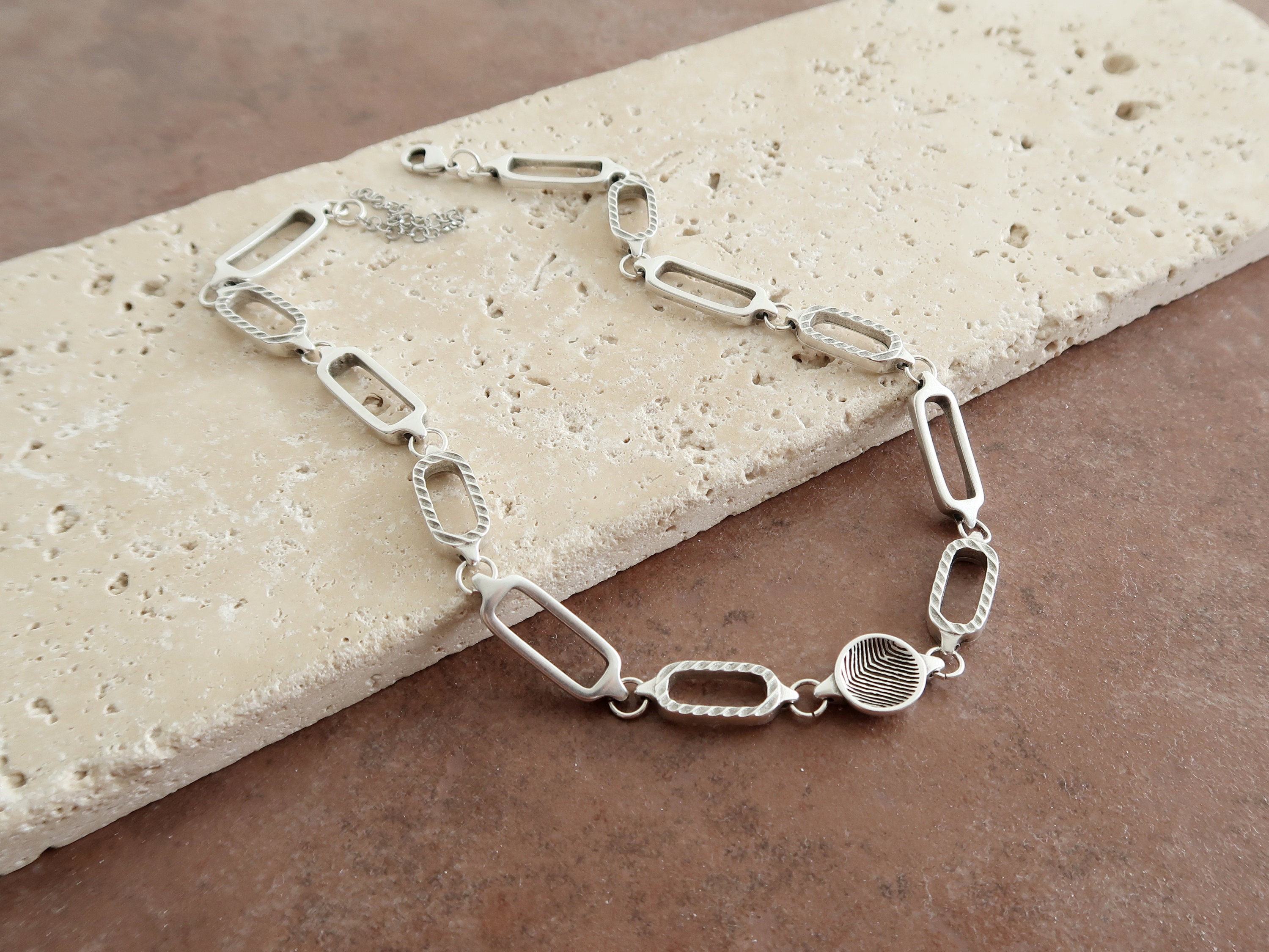 Chunky Silver Plated Chain Choker: Punk Biker Style Necklace - Etsy