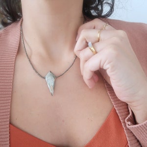 PYRIET kralen edelsteen ketting met pijlpunt hanger, Boho moderne delicate punk rock stijl halfedelstenen sieraden, cadeau voor haar afbeelding 3