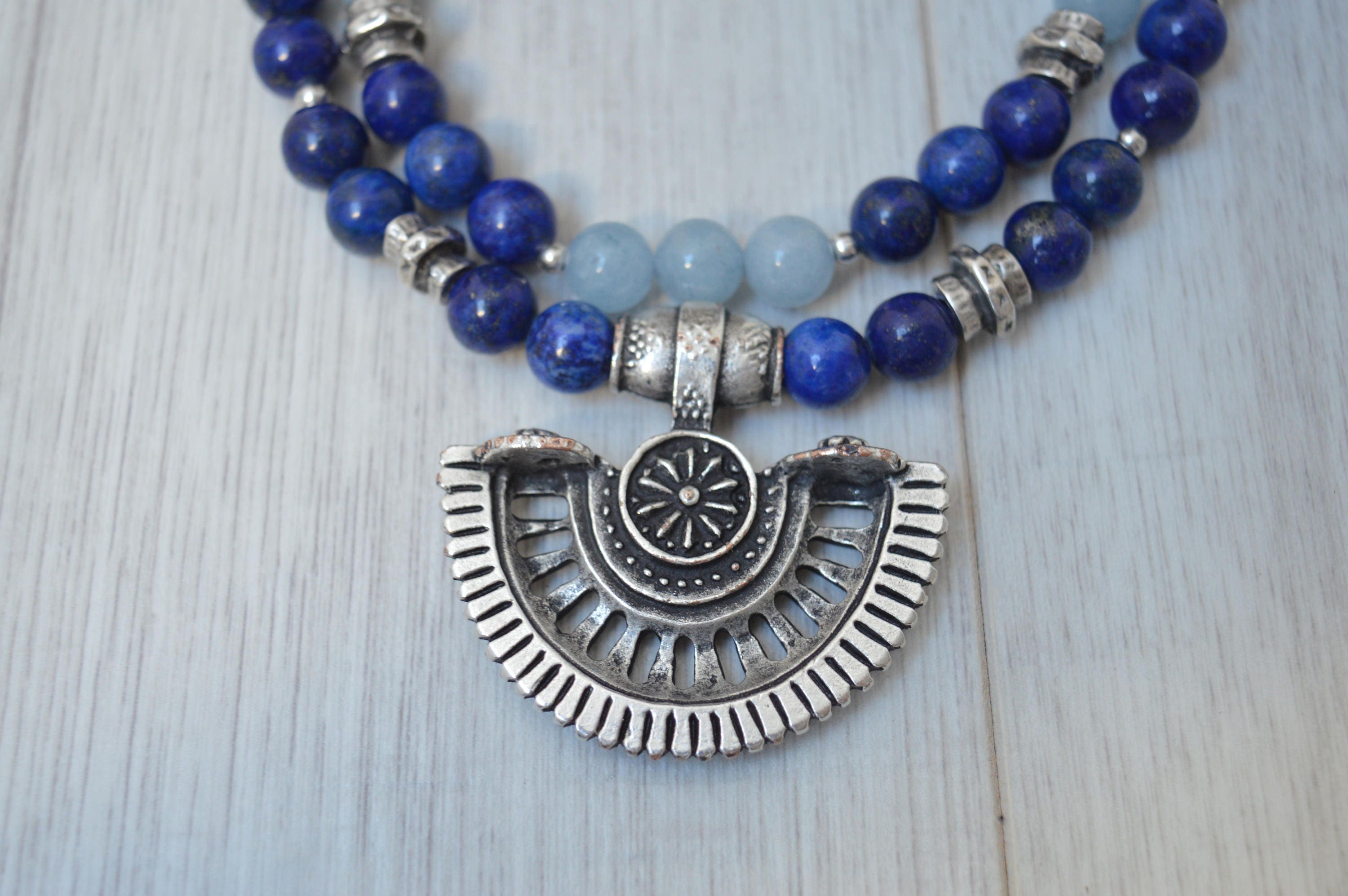 Lapis Beaded Necklace main image 0