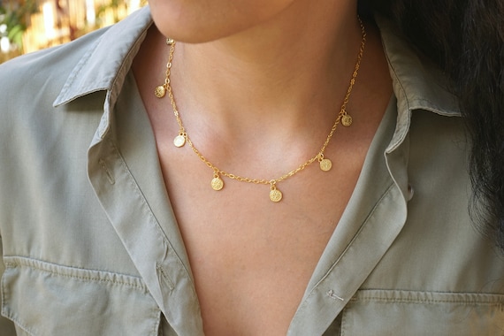 Dangling choker necklace deals