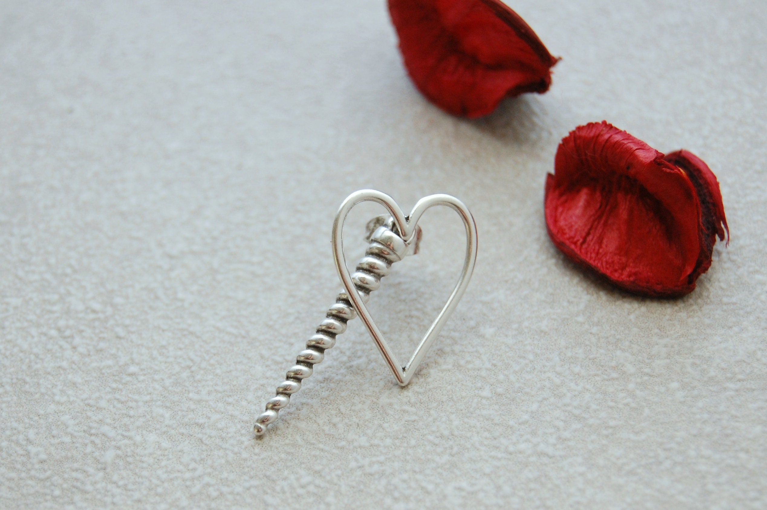 ピアス [SILVER925] Heart Gemstone Ribbon EarJacket Earring Amazon.com: Iaceble Vintage Crystal Heart Ear Jacket