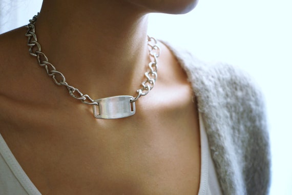 Choker Chain Necklace Oversized 
