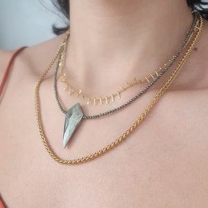 PYRIET kralen edelsteen ketting met pijlpunt hanger, Boho moderne delicate punk rock stijl halfedelstenen sieraden, cadeau voor haar afbeelding 8