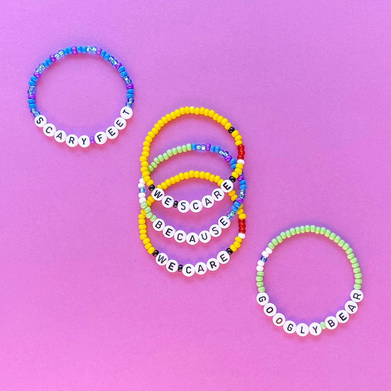 Monster Bracelets Stacking Stretch Bracelets Beaded Etsy