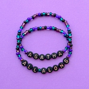 Agatha All Along Bracelet Set, WandaVision Bracelets, Stretch Bracelets