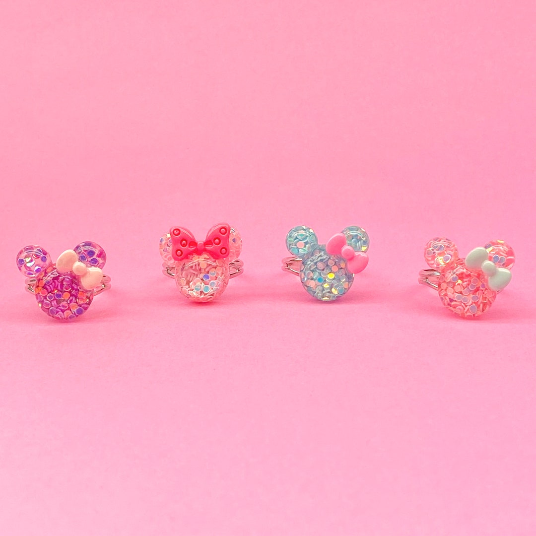 Minhe Rings Glitter Minnie Ring, Adjustable Rings, Park Inspired Rings, Fashion ...