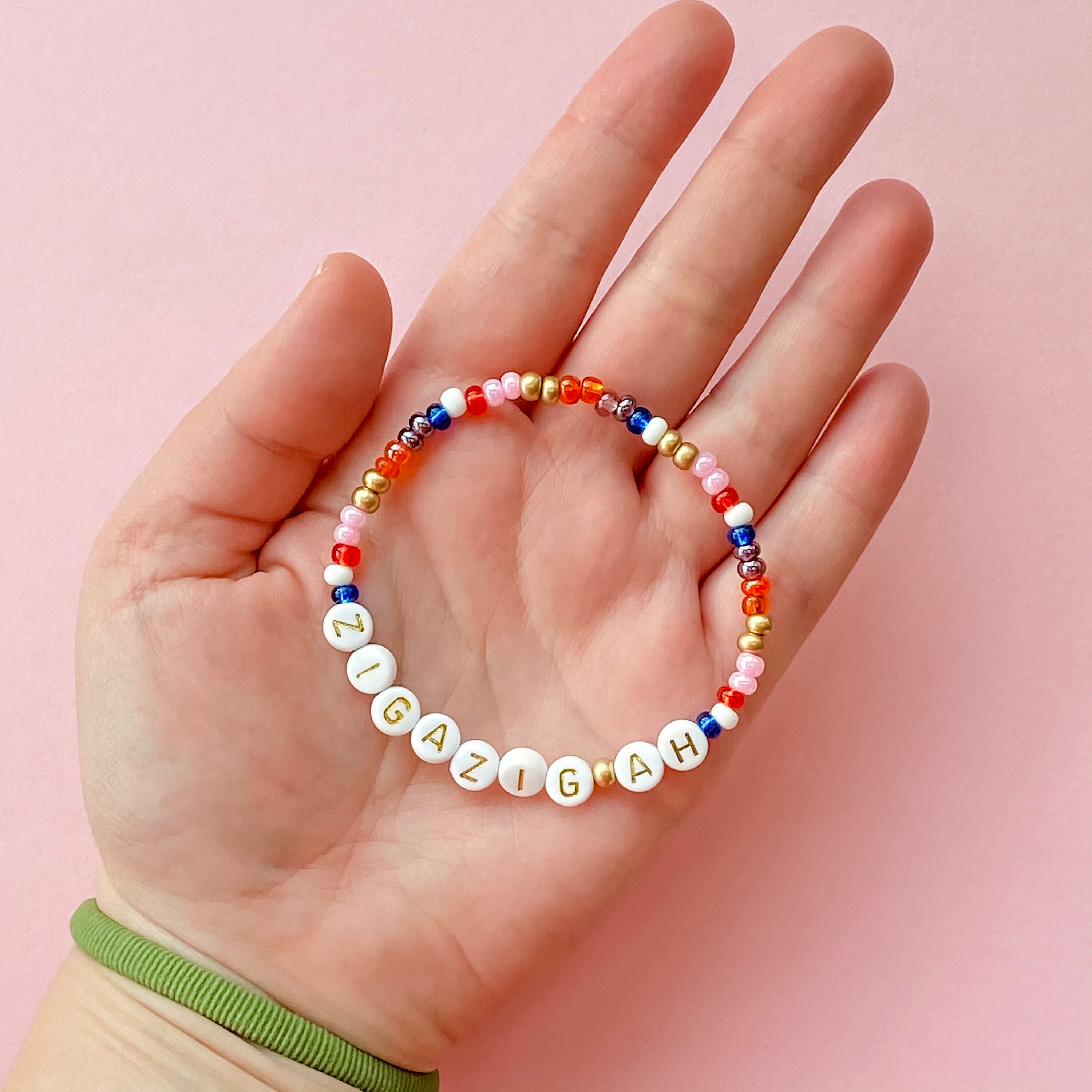 Spice Girl Bracelet Stacking Stretch Bracelet Zigazig Ah Etsy