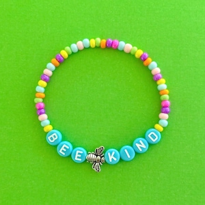 Bee Kind Bracelet, Flower and Garden Bracelet, Springtime Bracelet