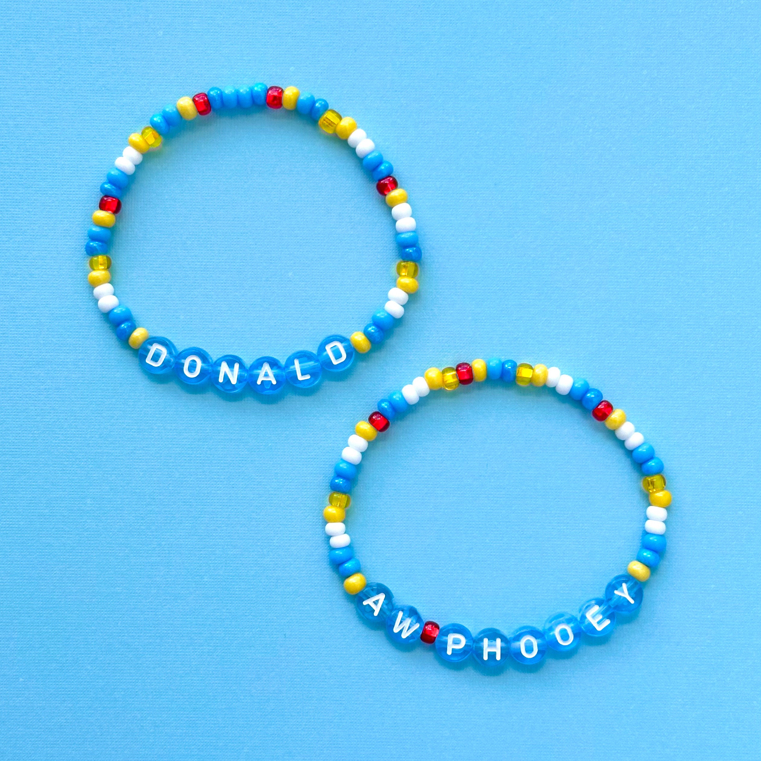 Donald Duck Bracelets Stacking Stretch Bracelets Beaded Donald Bracelets