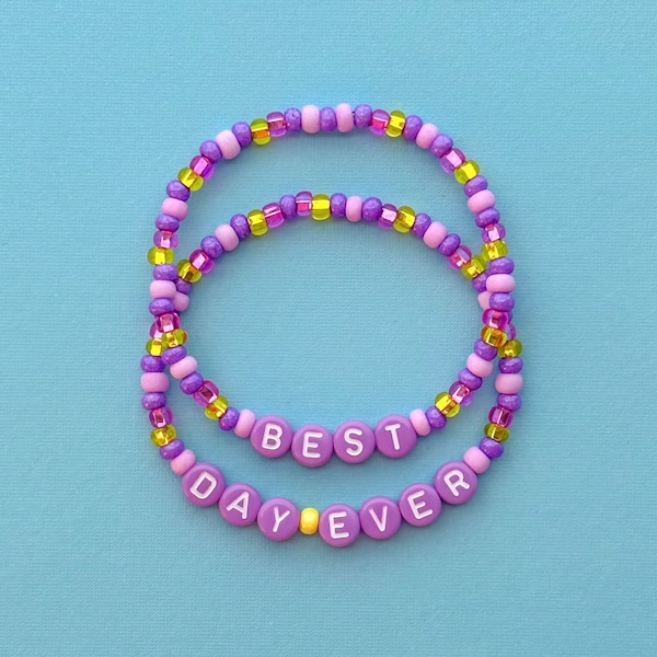 Best Day Ever Bead Bracelet Etsy