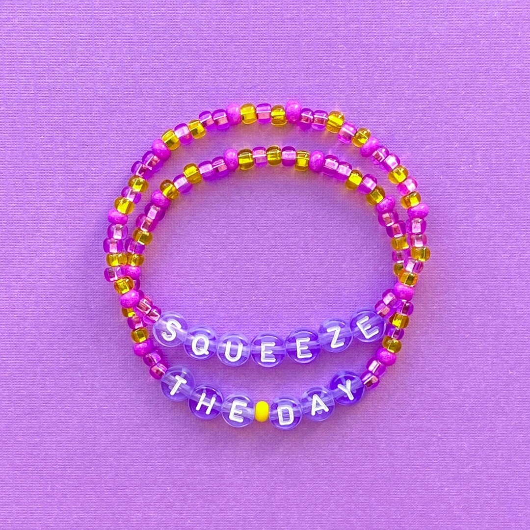 Squeeze the Day Bracelet Set, Violet Lemonade Bracelets, Flower