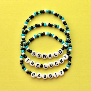 Oswald Bracelet Set, Stacking Stretch Bracelets, Lucky Rabbit Bracelets