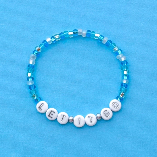 Let It Go Bracelet, Elsa Bracelet, Frozen Bracelet, Stacking Stretch Bracelet