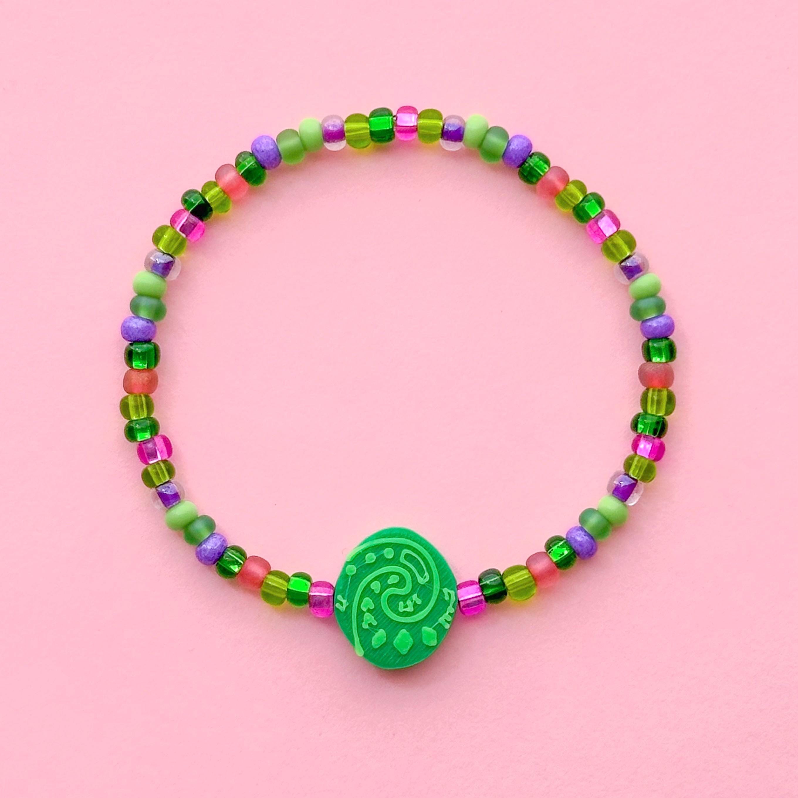 Heart of Te Fiti Bracelet, Moana Beaded Bracelet, Stacking Stretch Bracelet