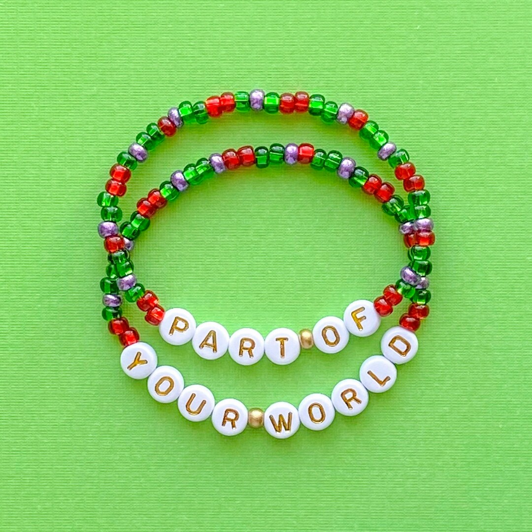 Part of Your World Bracelet Set, Little Mermaid Bracelet Stack, Beaded