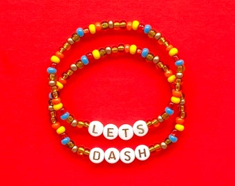 Slink Dog Bracelet Set, Stacking Stretch Bracelets, Beaded Bracelets, Layering Park Jewelry