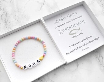 Konfetti Pastell“ Armband zur Taufe , Konfirmation, Kommunion, Taufarmband, Babyarmband, Geschenk zur Geburt, Kinderarmband