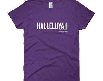 Dames-T-shirt "HALLELUYAH" (100% katoen)