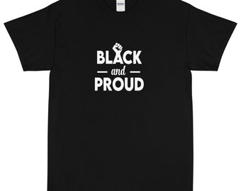 Mannen zwart en trots tshirt