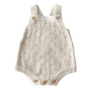 Gebreide romper babymeisje romper katoen kinderen geklede romper babymeisjesoutfit