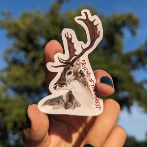 Friend of the Forest Deer Sticker | Nature Sticker | Vinyl Sticker | Laptop Sticker | Water Bottle Sticker