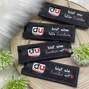 Schokoriegel Hülle Filz Geschenkverpackung | Erzieherin mit Herz  Erzieher | Abschiedsgeschenk Kita Geschenkbox Danke kindergarten abschied