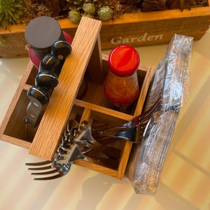 Grill Geschenk personalisiert Grillmeister Grill Utensilo für Besteck Geschenk für Männer Geschenk Grillparty Geschenke Grillabend Bild 3