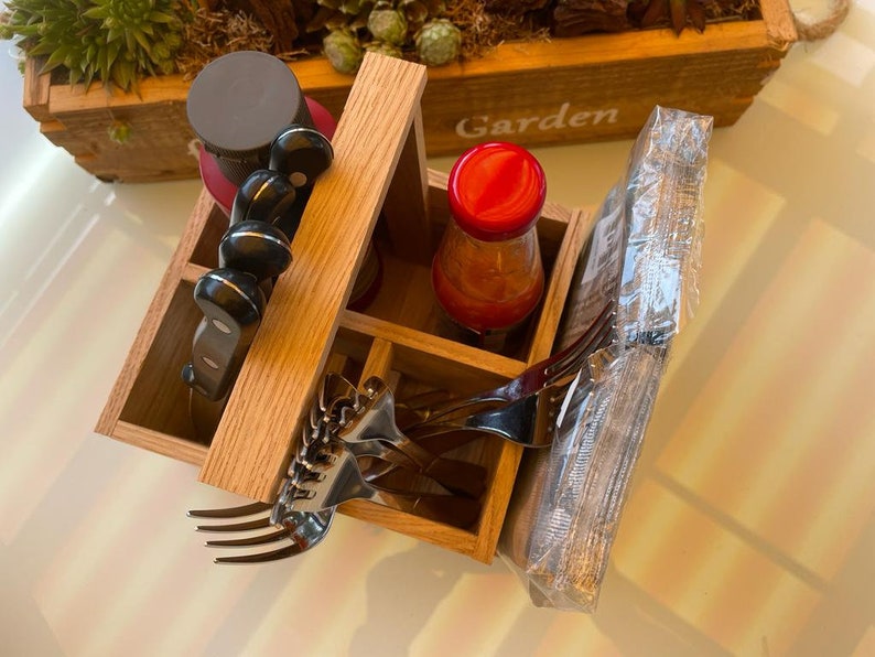 Grill Geschenk personalisiert Grillmeister Grill Utensilo für Besteck Geschenk für Männer Geschenk Grillparty Geschenke Grillabend Bild 3