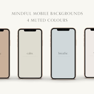 Minimal Mindful Handy Wallpaper Hintergründe | Neutrale Erdige Farben | Sofortdownload | Beige Ästhetik