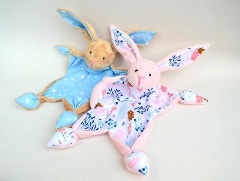 Baby Personalised Bunny Comforter. Baby Soft Toy. Baby Boy Etsy