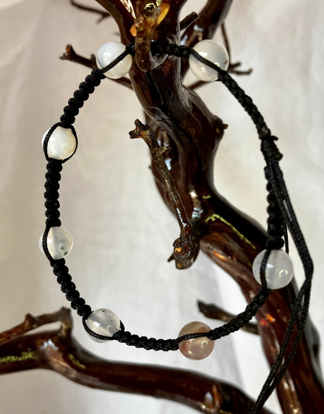 Milky Quartz Macrame Slipknot Bracelet Etsy