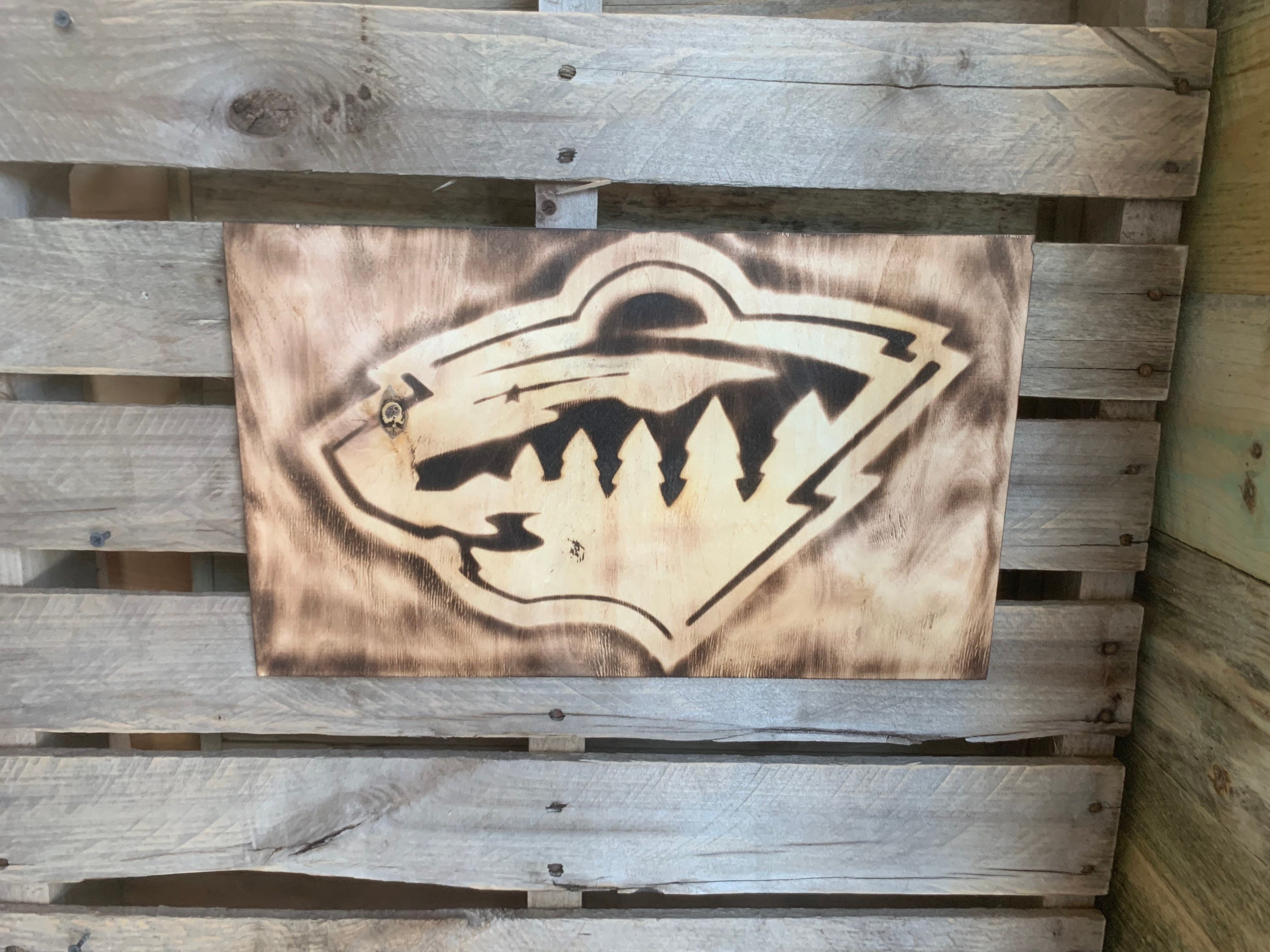 Minnesota Wild Rustic Sign | Etsy