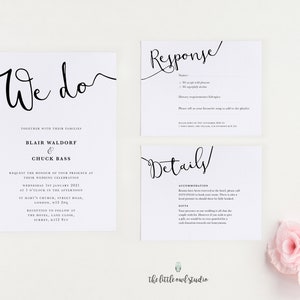 We do Calligraphy Wedding invitation stationery, beautiful invite for a modern wedding. PDF printable at home