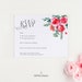 Red Roses Wedding Invitation printable suite with watercolour | Etsy