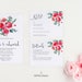 Red Roses Wedding Invitation printable suite with watercolour | Etsy