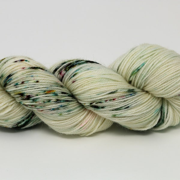 Hand Dyed Yarn - Superwash - Sock Yarn - 80/20 BFL/Nylon - Variegated - Speckles - 'Vintage'