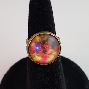 Space adjustable ring / space jewelry /  / universe ring / nebula ring / cosmos ring / astronomy ring / scifi geek nerd gift