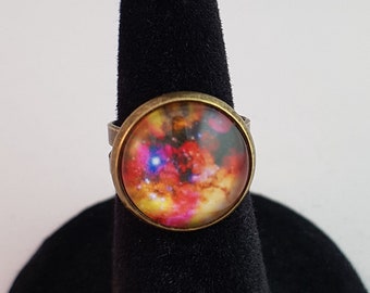 Space adjustable ring / space jewelry /  / universe ring / nebula ring / cosmos ring / astronomy ring / scifi geek nerd gift