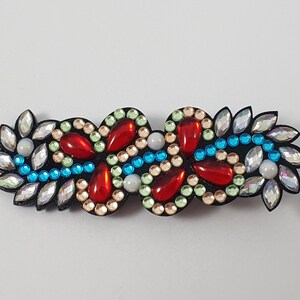 Rhinestone multicolor hair clip / rhinestone barrette / hair accessories / sparkly hair barrette / gift for her