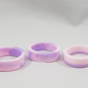 Pastel pink purple resin ring / unisex ring / resin jewelry / one a kind unique ring / kawaii ring / fairy kei ring / UV resin ring