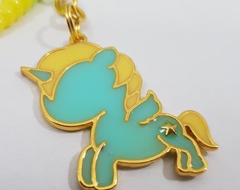 Pastel unicorn keychain / cute keychain / pony keychain / kawaii keychain / unicorn lover gift / gift for her / bag purse keyring
