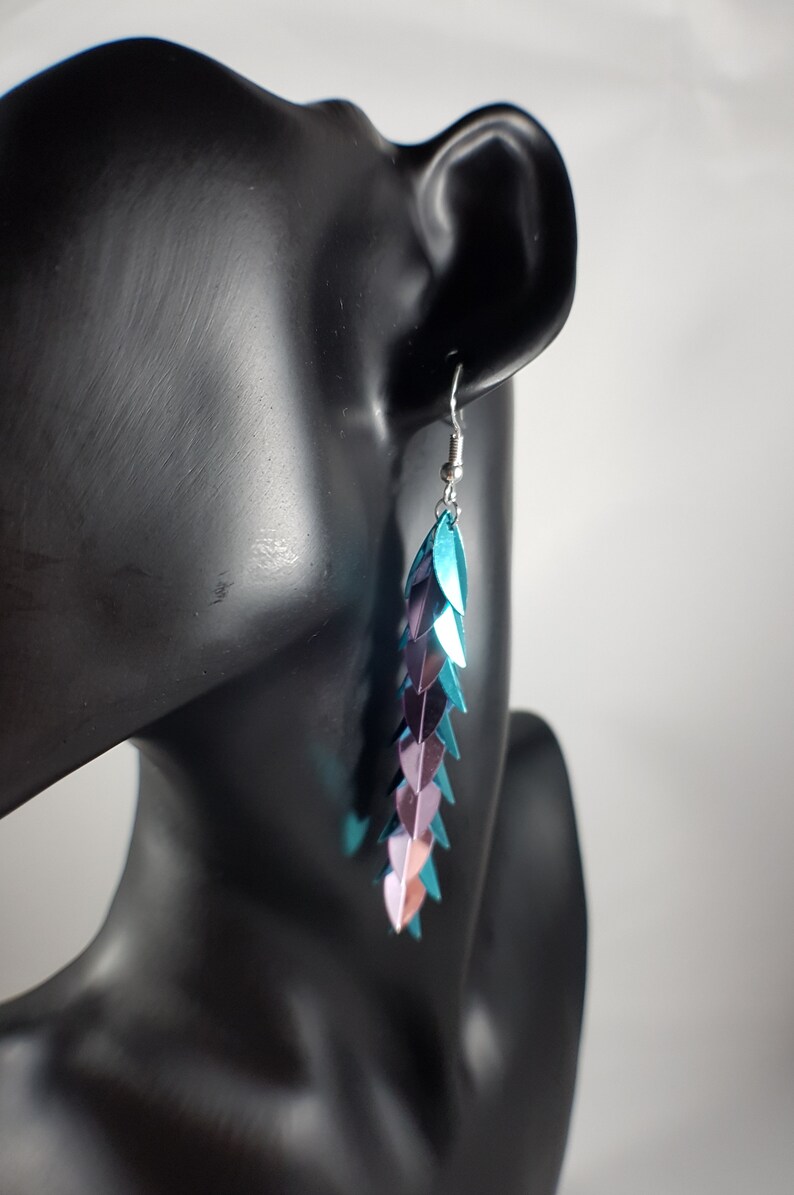 Colorblocking metallic sequin earrings evening earrings festival earrings statement earrings fashion earrings multicolored