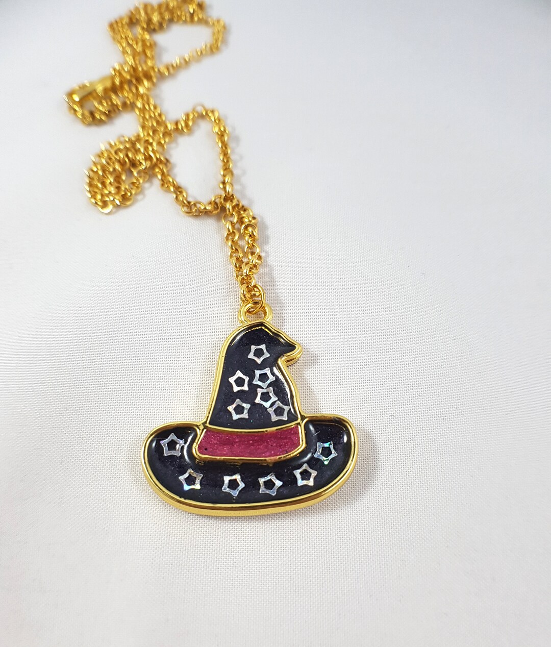 Witch Hat Necklace / Halloween Necklace / Halloween Jewelry / Witch ...