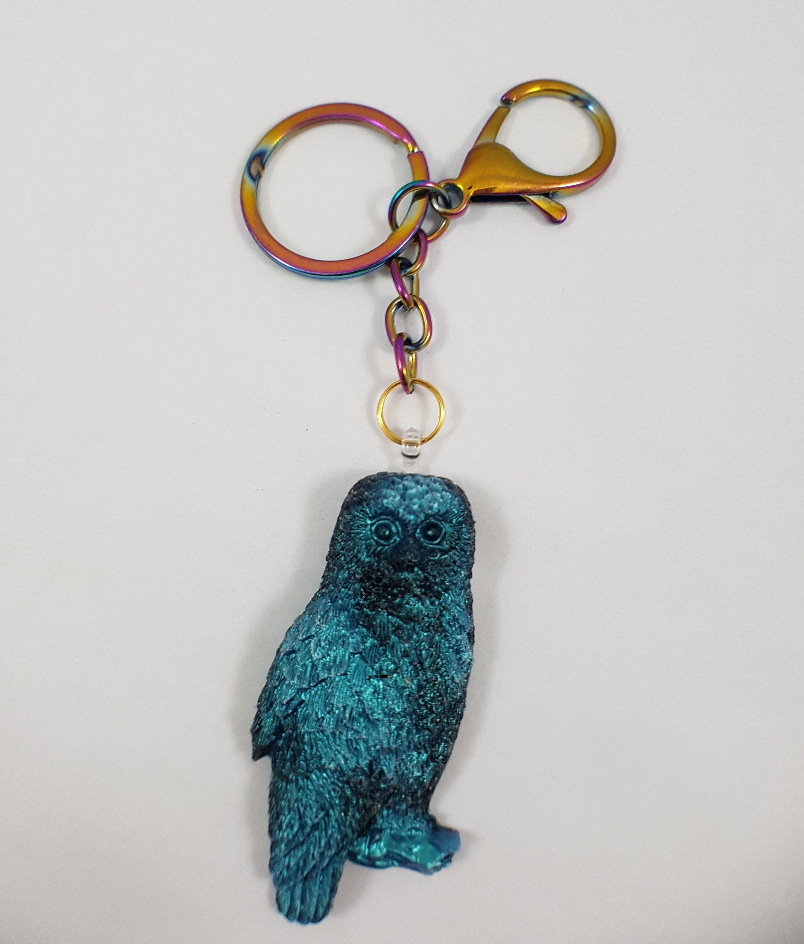 Owl keychain / animal keychain / owl lover gift / owl jewelry / nature lover gift / dark academia gi