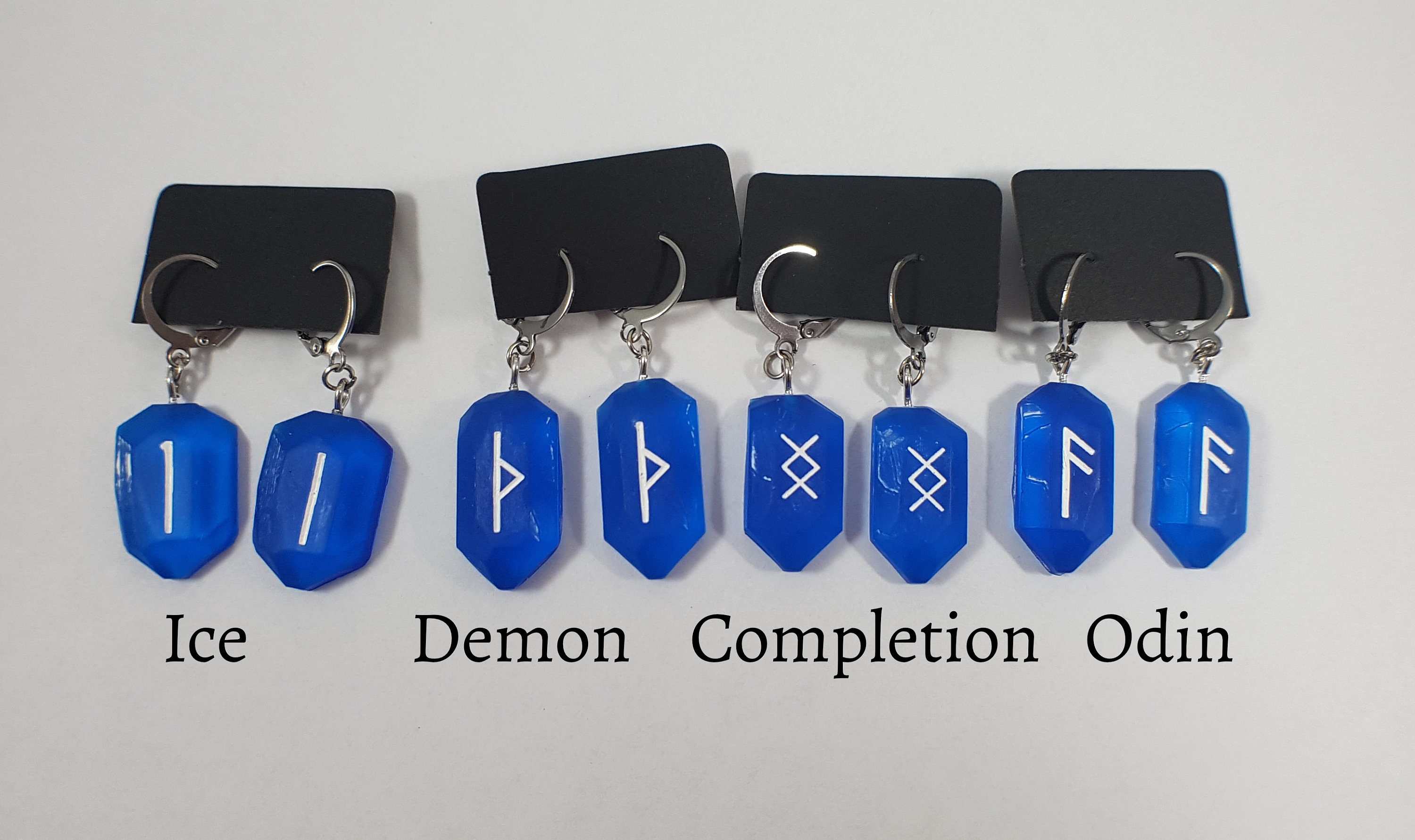 Ice rune earrings / rune jewelry / witch earrings / vikings | Etsy