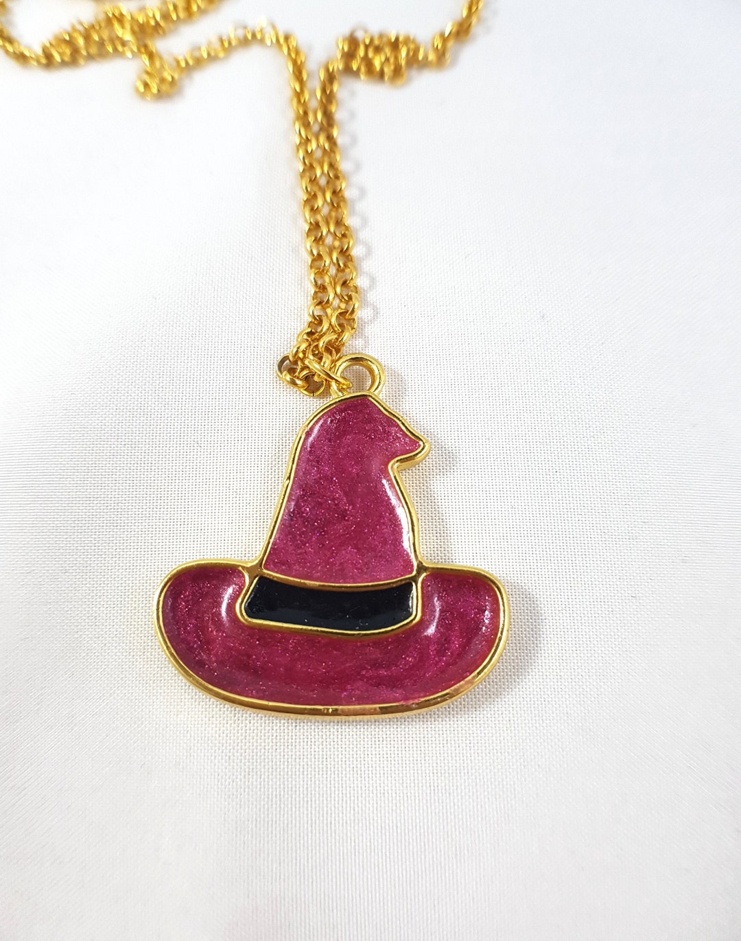 Witch Hat Necklace / Halloween Necklace / Halloween Jewelry / Witch ...