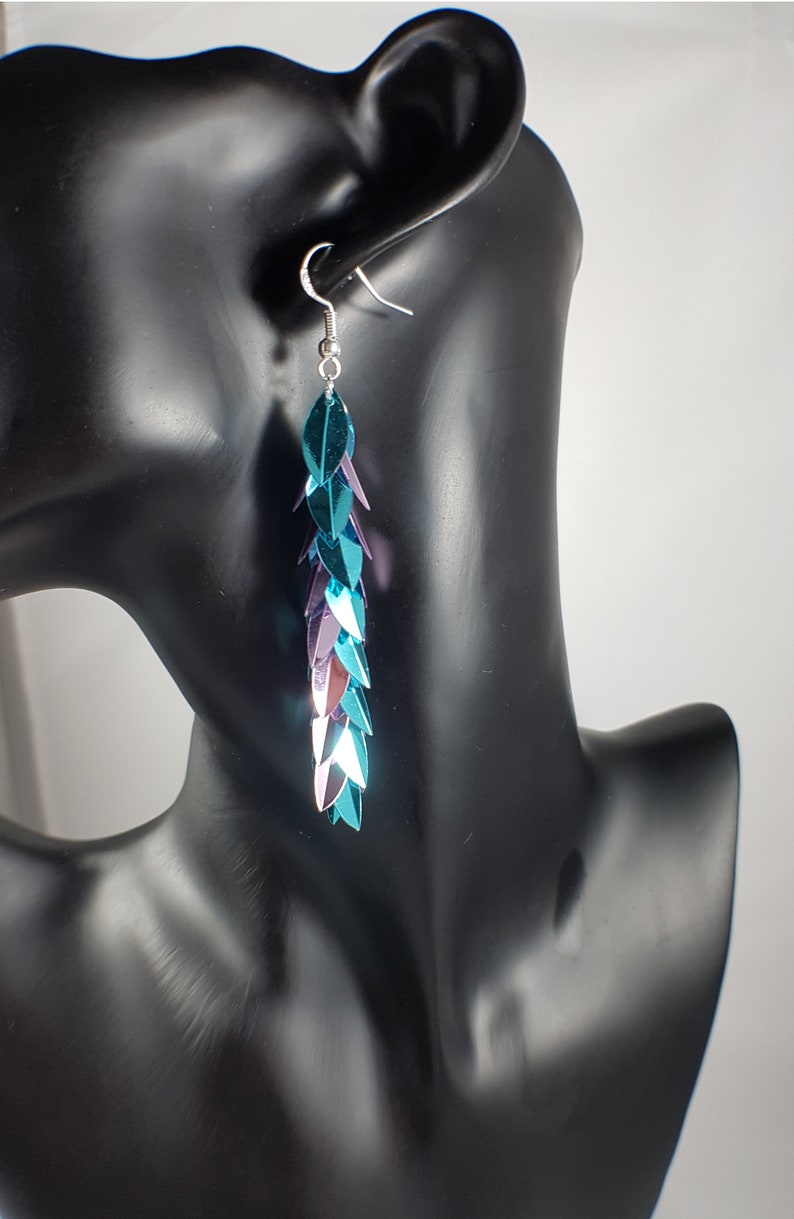 Colorblocking metallic sequin earrings  evening earrings  festival earrings  statement earrings  fashion earrings  multicolored
