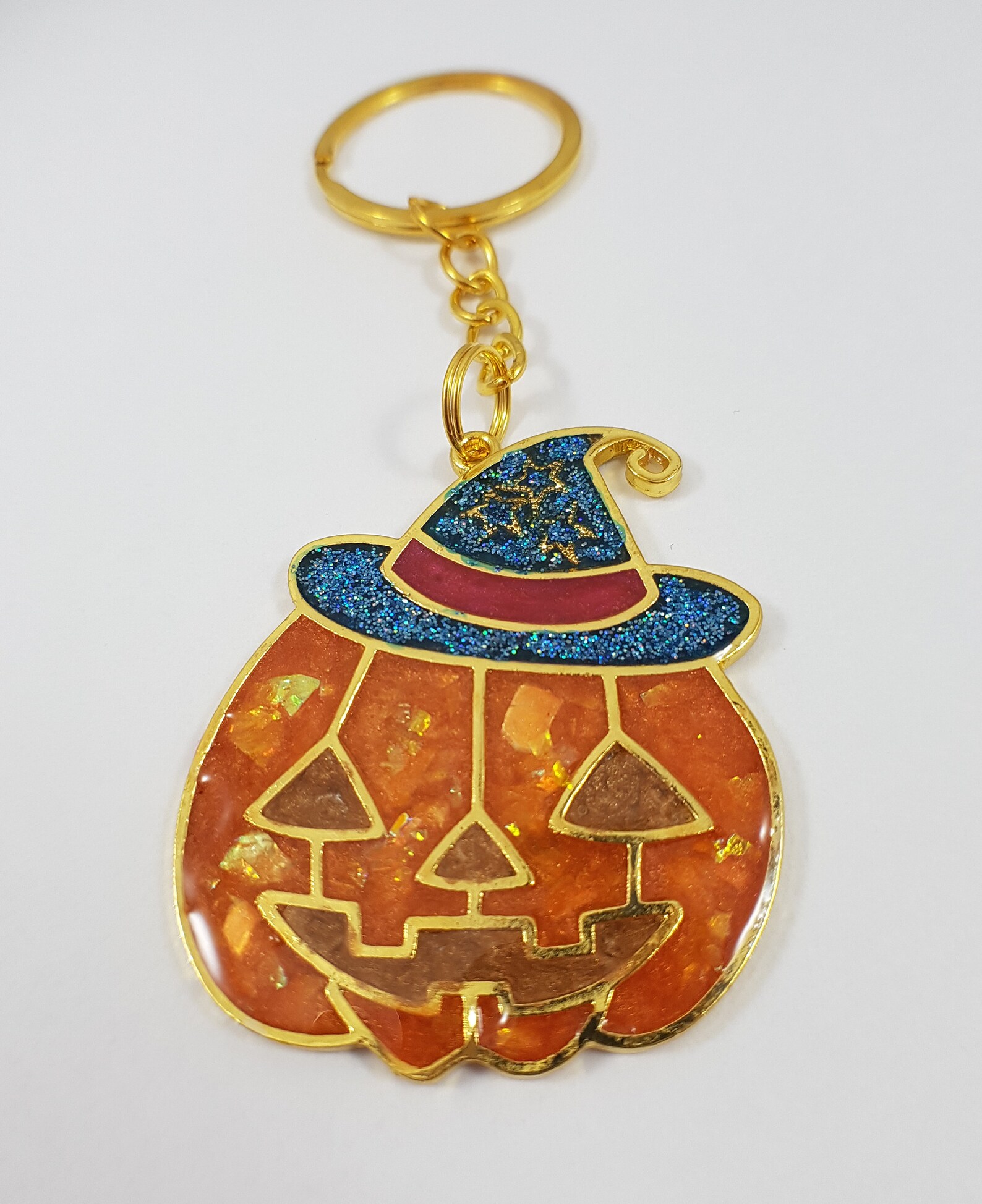 Pumpkin Keychain / Pumpkin Jewelry / Halloween Keychain / Etsy